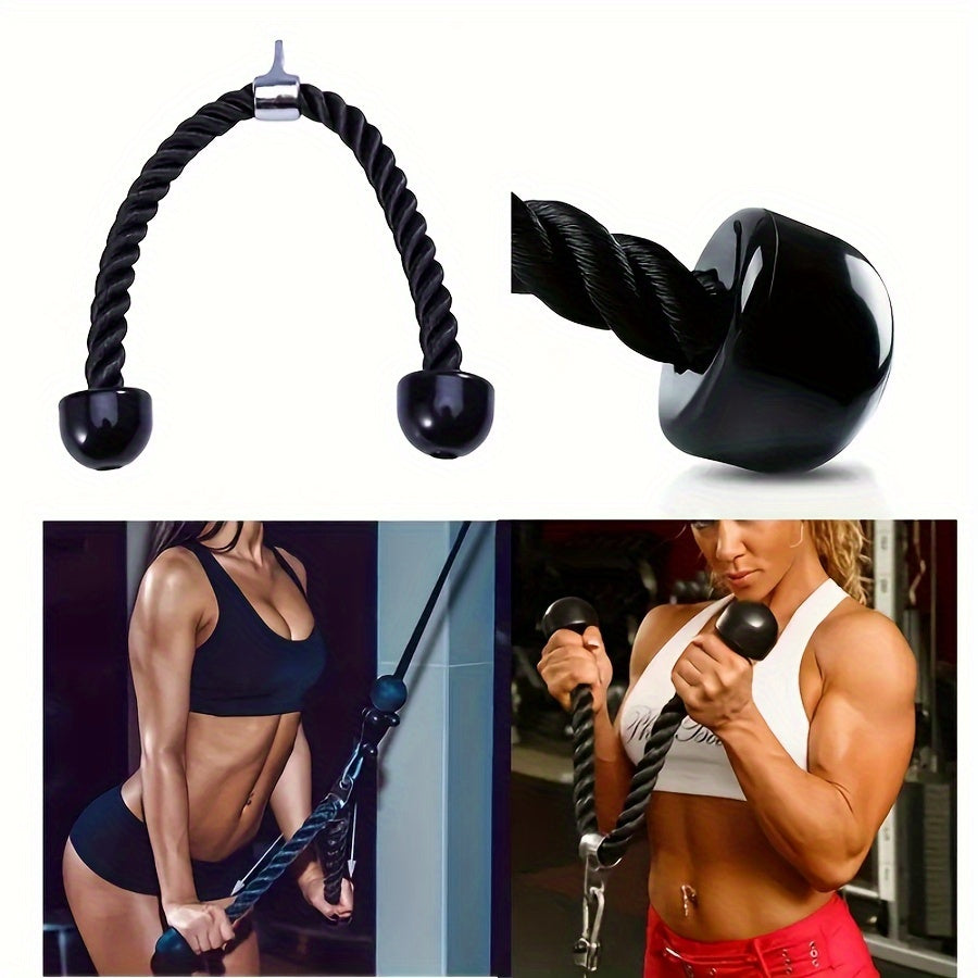 1er Pack Bizeps-Zugseil-Trainer, Bizeps-Doppelkopf-Seil, Zugseil, Gantry Fitness Druckseil, Doppelkopf-Zugseil, Fitnessstudio-Zubehör