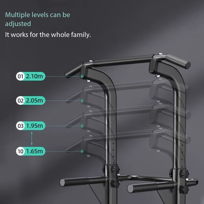 Verstellbare Höhe Pull-Up Bar - Multifunktionale Fitnessstation mit Stahlrahmen und rutschfester Basis, perfekt für Heimgym, tägliche Training und Geschenke, Heimgym-Equipment|Verstellbare Fitnessbar|Langlebige Konstruktion, Heimtraining-Equipment