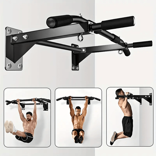 1 Stück Eisen Wandmontierte Pull-Up-Bar, Stabile Dreieckstruktur, Heimgymnastik Einzel-/Doppelbar für Pull-Ups, Bodybuilding & Fitnessausrüstung, Schwarz