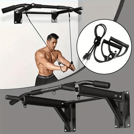 1 Stück Eisen Wandmontierte Pull-Up-Bar, Stabile Dreieckstruktur, Heimgymnastik Einzel-/Doppelbar für Pull-Ups, Bodybuilding & Fitnessausrüstung, Schwarz