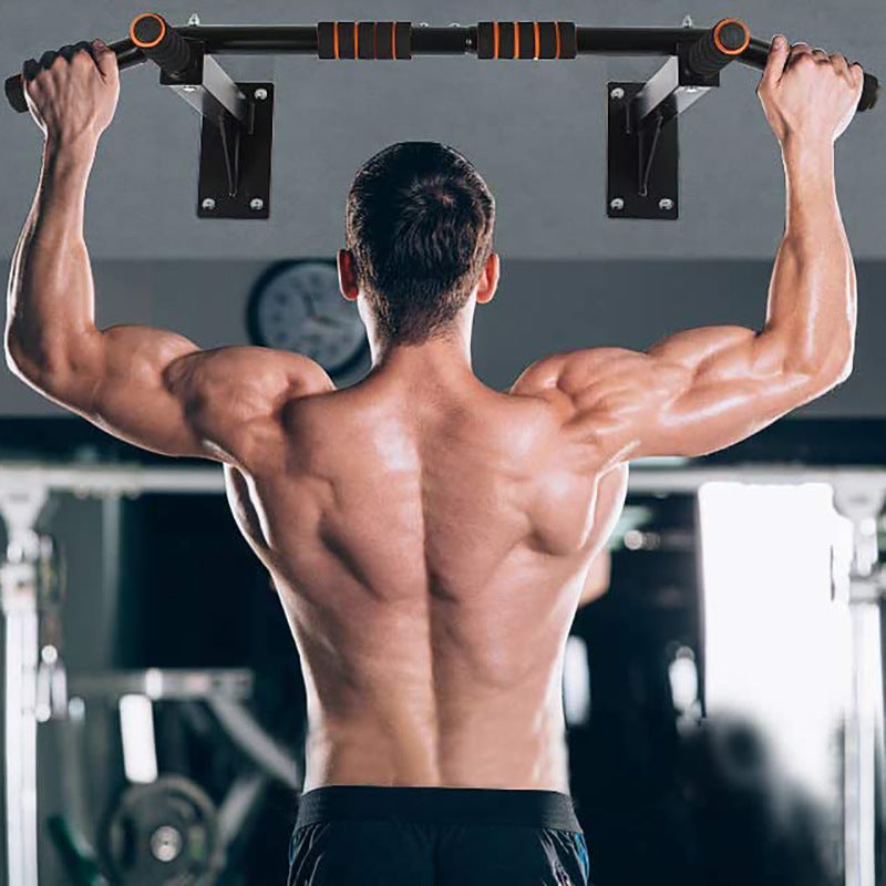 1 Stück Eisen Wandmontierte Pull-Up-Bar, Stabile Dreieckstruktur, Heimgymnastik Einzel-/Doppelbar für Pull-Ups, Bodybuilding & Fitnessausrüstung, Schwarz