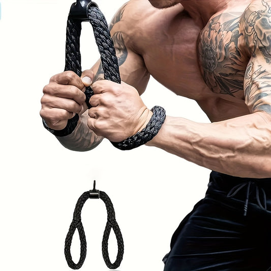 Einzelpackung Nylon-Trizeps-Trainingsseil, Gerade-Arm-Hochposition-Pushdown-Krafttrainer für Muskelformung, Professionelles Griffzugseil, Heimfitness-Zubehör