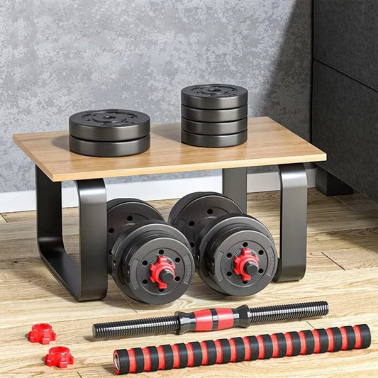 10Kg/20Kg Dumbbell Men's Fitness Home Equipment Adjustable Weight Family Dormitory Special Arm Muscle Training Men's and Women's Set Barbell