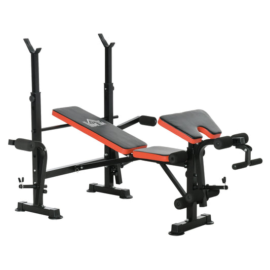 HOMCOM adjustable backrest weight bench and bar support 175x139x127 cm